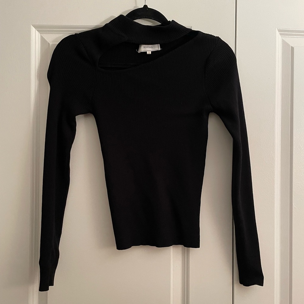 Rihoas Ribbed Long Sleeve Top in Size S